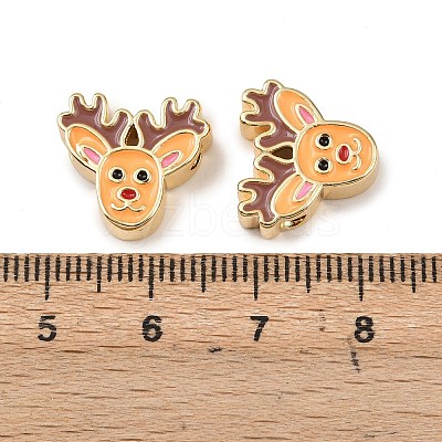 Brass Enamel Beads KK-L255-16G-02-1