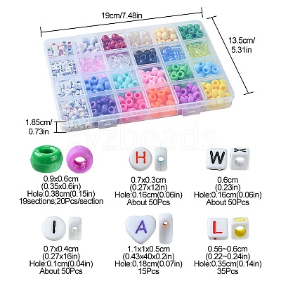 Iridescent Plastic Pearlized Beads Set FIND-FS0002-35-1