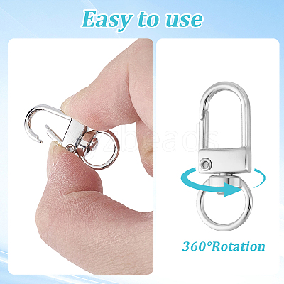 36Pcs Alloy Swivel Clasps PURS-CN0001-12KCG-1