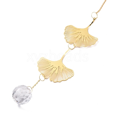 Faceted Glass Sun Catcher Pendant Decorations AJEW-A037-08G-1