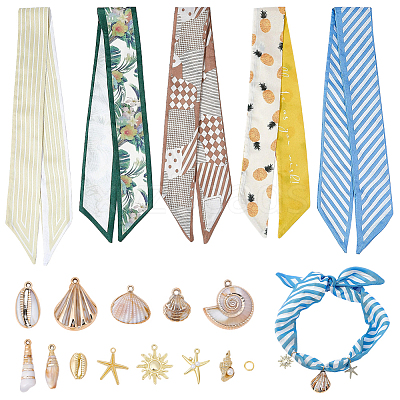 DIY Silk Scarf Necklace Making Kits DIY-BM0002-52-1