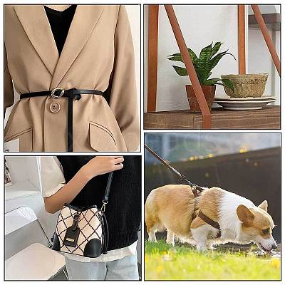 2M Flat Double Face Lychee Pattern Imitation Leather Band LC-WH0010-01A-03-1
