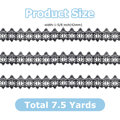 7.5Yards Polyester Lace Ribbon OCOR-DR0001-33B-1