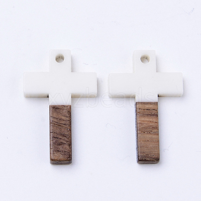 Resin & Walnut Wood Pendants X-RESI-N025-012A-B05-1