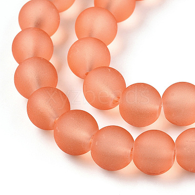 Transparent Glass Bead Strands GLAA-S031-8mm-33-1-1