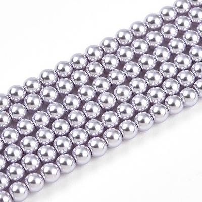 Baking Paint Pearlized Glass Pearl Bead Strands HY-N002-3mm-A04-1