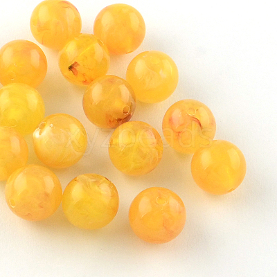 Round Imitation Gemstone Acrylic Beads X-OACR-R029-8mm-10-1