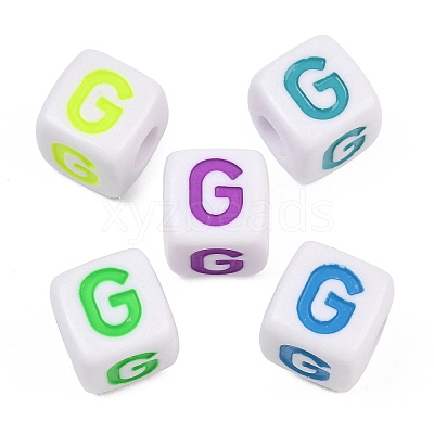 Opaque Acrylic Enamel European Beads AC-ACBA1794-04G-1
