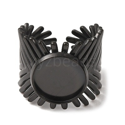 V-Shaped 304 Stainless Steel Cuff Ring Components SA-CBAC0DF-01C-EB-1