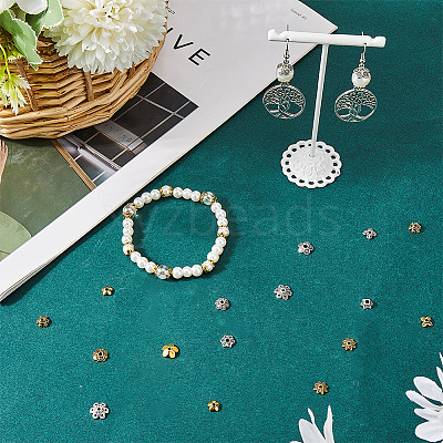 360Pcs 12 Styles Tibetan Style Alloy Bead Cap FIND-SC0008-81-1