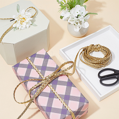 Flat PU Leather Braided Cord OCOR-WH0086-87A-01-1