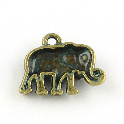 Elephant Zinc Alloy Charms PALLOY-R065-185-LF-1