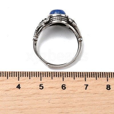 Natural Lapis Lazuli Finger Rings RJEW-A084-05AS-09-1