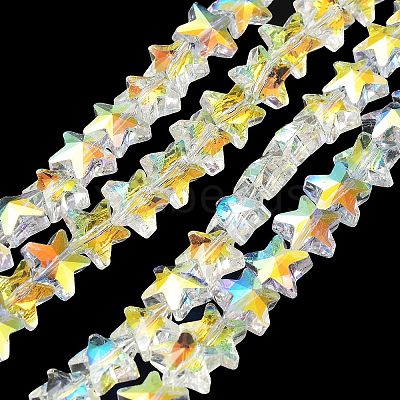 Electroplate Transparent Glass Beads EGLA-Z003-AB01-1