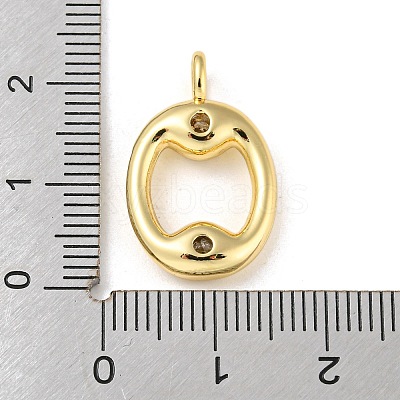 Rack Plating Brass Micro Pave Cubic Zirconia Pendants KK-A200-24G-O-1