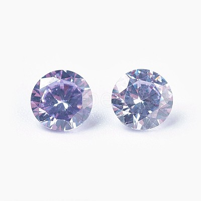 Cubic Zirconia Pointed Back Cabochons ZIRC-WH0001-B03-1