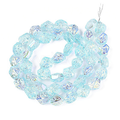 Transparency Electroplate Glass Beads Strands GLAA-T023-41A-06-1