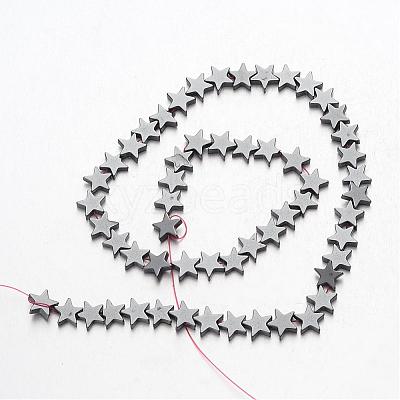 Non-magnetic Synthetic Hematite Bead Strands G-F300-24D-09-1
