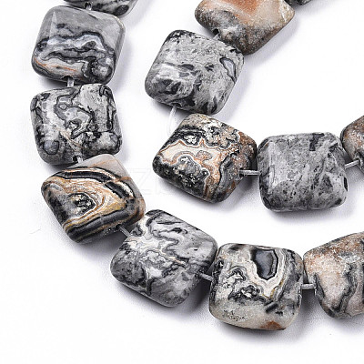 Natural Map Stone/Picasso Stone/Picasso Jasper Beads Strands X-G-N326-140H-1