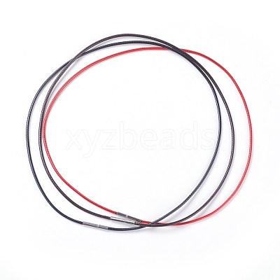 Waxed Polyester Cord Necklace Making MAK-I011-05-C-1