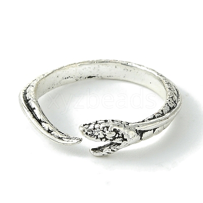 Snake Alloy Open Cuff Rings RJEW-K275-62AS-1