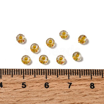 Transparent Stripe Glass Seed Beads GLAA-NH0001-06D-1
