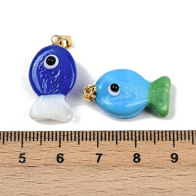 Handmade Lampwork Pendants LAMP-A007-01G-01-1