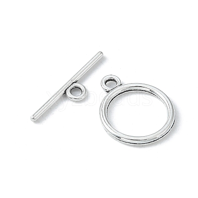 Tibetan Style Toggle Clasps X-TIBEP-A12208-S-LF-1
