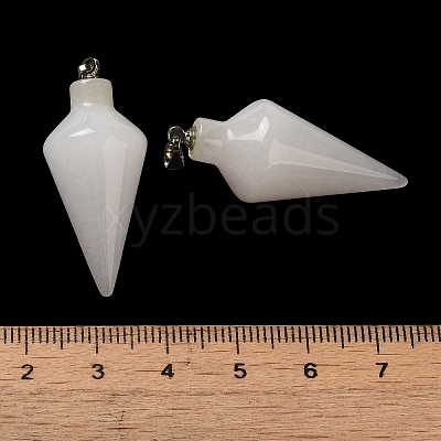 Natural White Jade Pendants G-Z055-02P-19-1