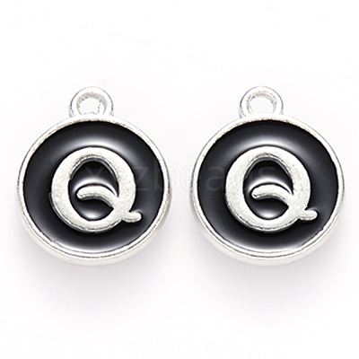Platinum Plated Alloy Charms X-ENAM-S118-02Q-P-1