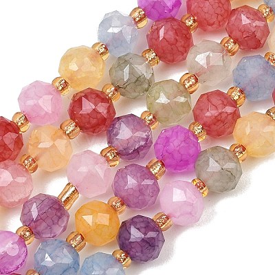 Dyed Imitation Jade Glass Beads Strands GL-Z001-02B-06-1