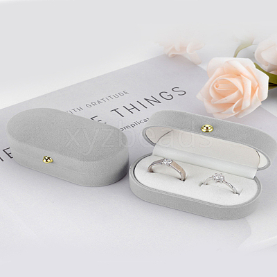 1Pc Rectangle Velvet Couple Rings Boxes CON-LP0001-87C-1