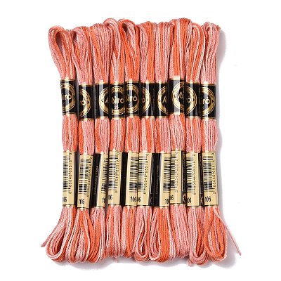 10 Skeins 6-Ply Polyester Embroidery Floss OCOR-K006-A35-1
