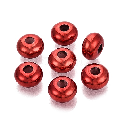 UV Plating Opaque Acrylic European Beads PACR-T017-19M-10-1