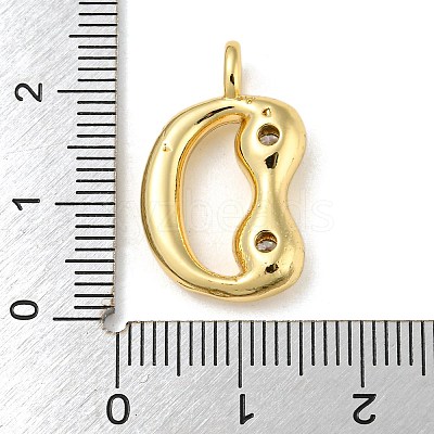 Rack Plating Brass Micro Pave Cubic Zirconia Pendants KK-A200-24G-D-1
