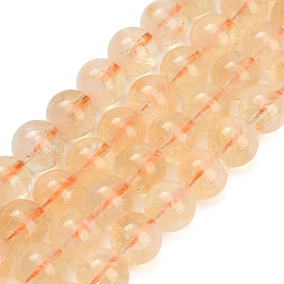 Natural Citrine Beads Strands GG-CBACB71-03-8mm-1