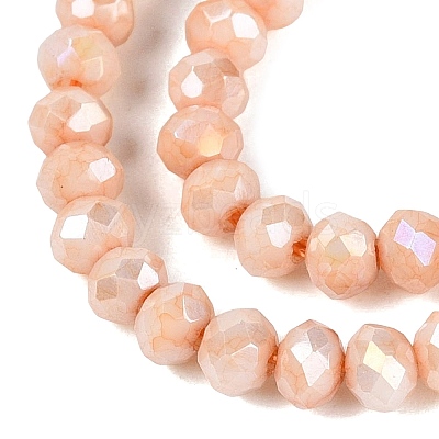 Anti-Tarnish Electroplate Rondelle Glass Beads Strands EGLA-T021-3mm-17-16-1
