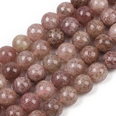Natural Strawberry Quartz Beads Strands G-H350-A01-10mm-1