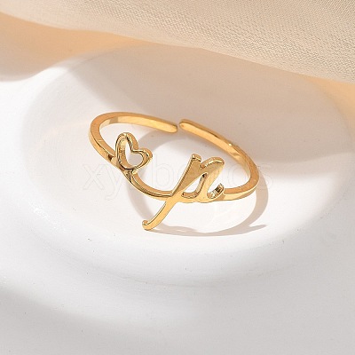304 Stainless Steel Cuff Rings for Women RJEW-D285-01G-P-1