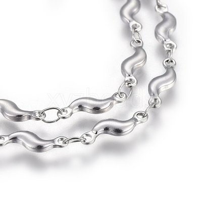 Non-Tarnish 3.28 Feet 304 Stainless Steel Link Chains X-STAS-P219-35-1