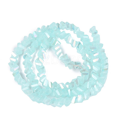 Electroplate Imitation Jade Glass Beads Strands EGLA-Q139-01A-B05-1