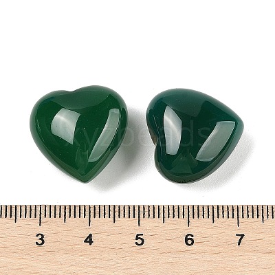 Natural Agate(Dyed & Heated) Heart Palm Stone G-Q021-04A-1