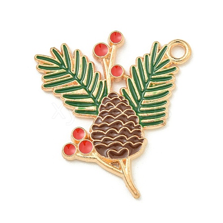 Christmas Theme Alloy Enamel Pendants ENAM-I060-03B-1