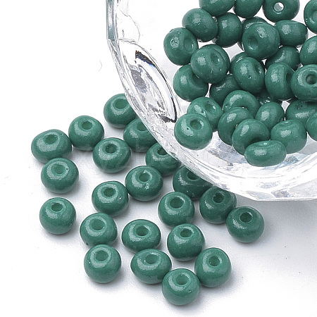 6/0 Baking Paint Glass Seed Beads SEED-Q025-4mm-N06-1