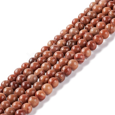 Natural Silver Line Jasper Beads Strands G-P451-02C-B-1