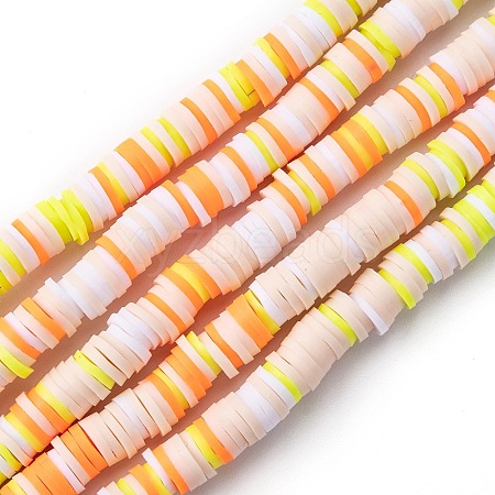 Handmade Polymer Clay Beads Strands CLAY-R089-6mm-T02B-52-1