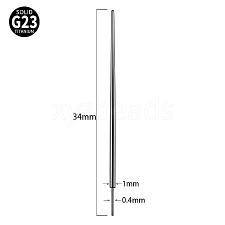 G23 Titanium Piercing Taper Insertion Pins WGC7943-06-1