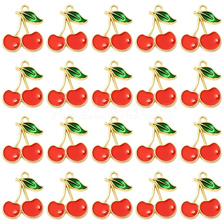 60Pcs Alloy Enamel Pendants FIND-SC0017-33G-1