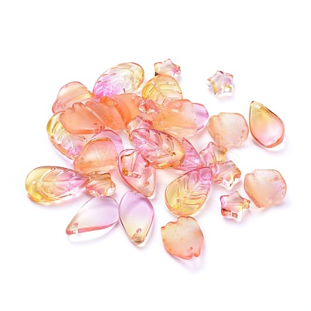 Electroplate Transparent Glass Beads EGLA-L027-D03-1