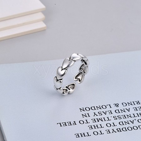 Adjustable Brass Cuff Finger Rings for Women RJEW-BB70597-1